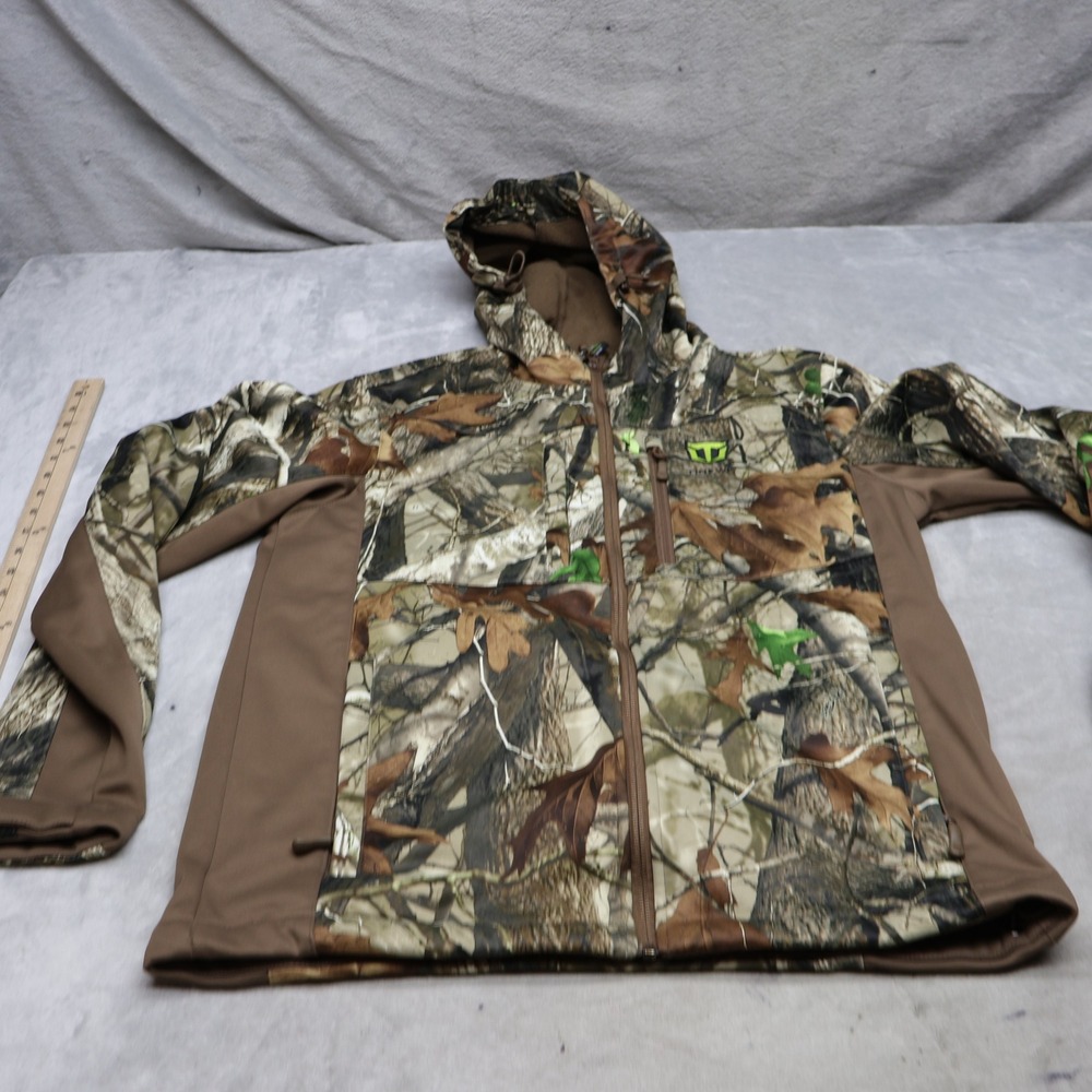 TideWe Jacket Mens Small Realtree Camo Softshell Wind Rain Fleece Lined Hunting